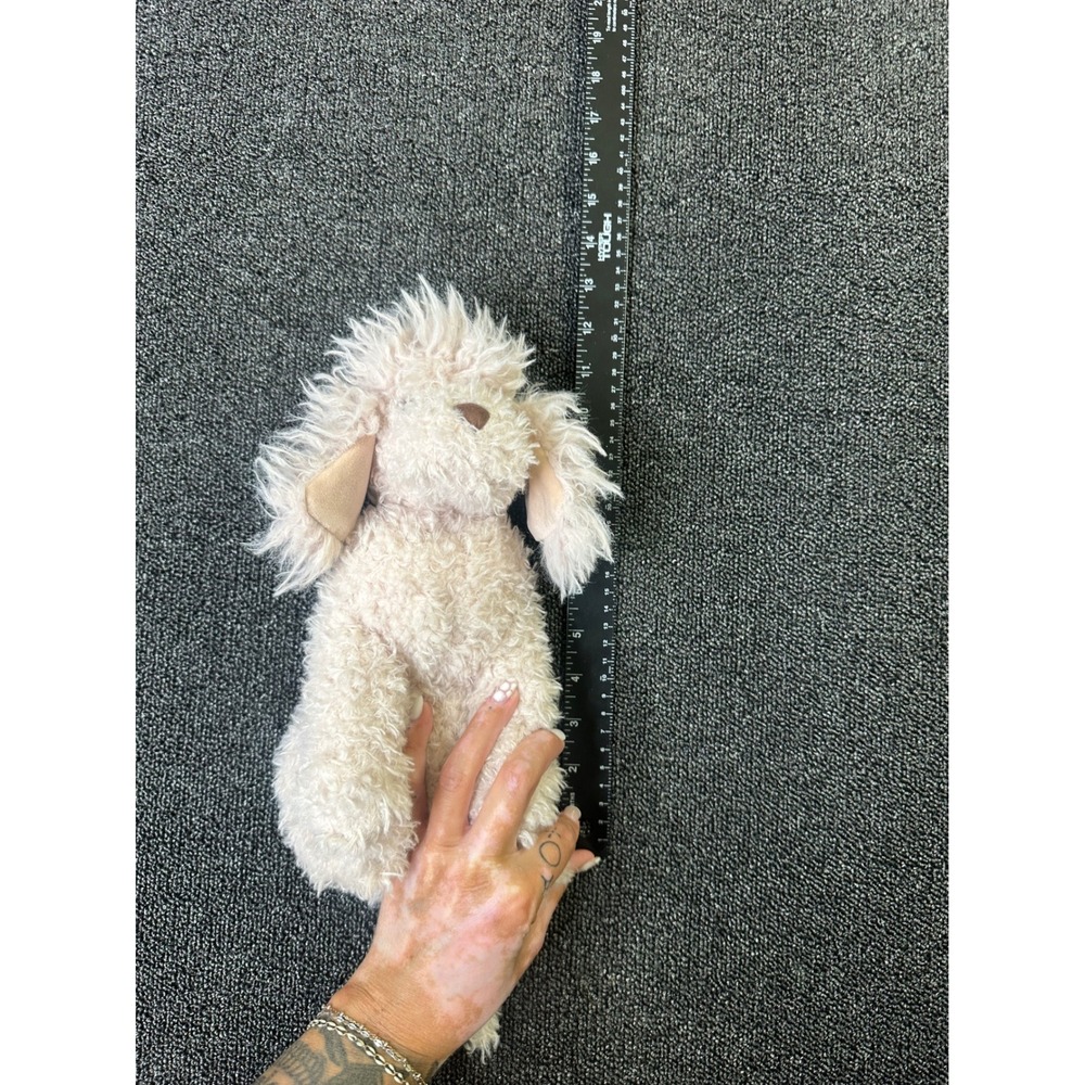 Jellycat Georgiana Poodle Plush Cream Shaggy Dog Stuffed Animal retired NWT - Picture 7 of 8